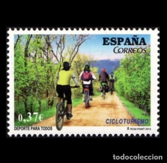 Sellos: Edifil 4833 MNH Deportes para todos Cicloturismo SIN FIJA SELLO Espa&ntilde;a 2013