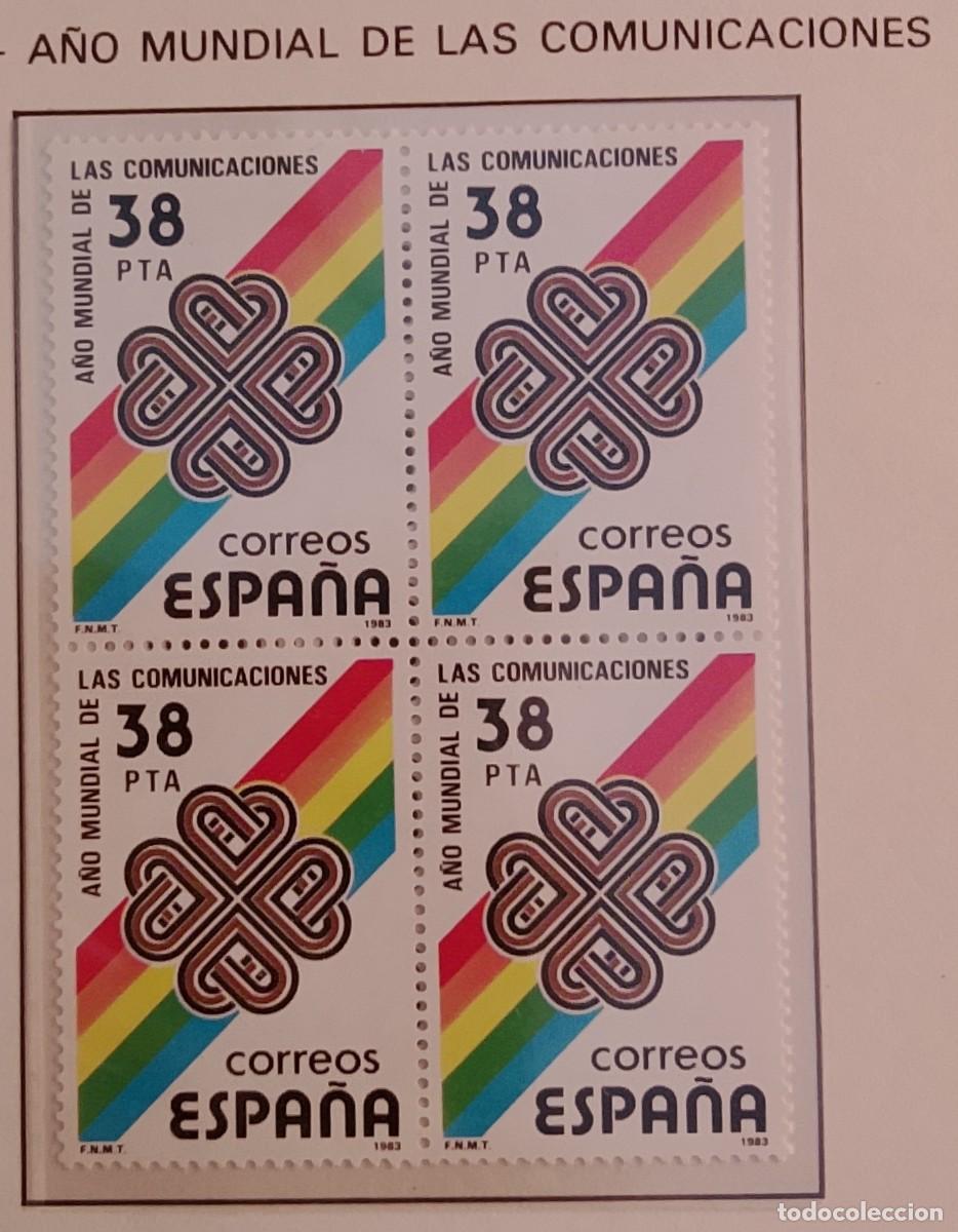 Stamps: Sellos Bloques de 4. Edifil 2709. A&ntilde;o Mundial de las Comunicaciones. A&ntilde;o 1983.