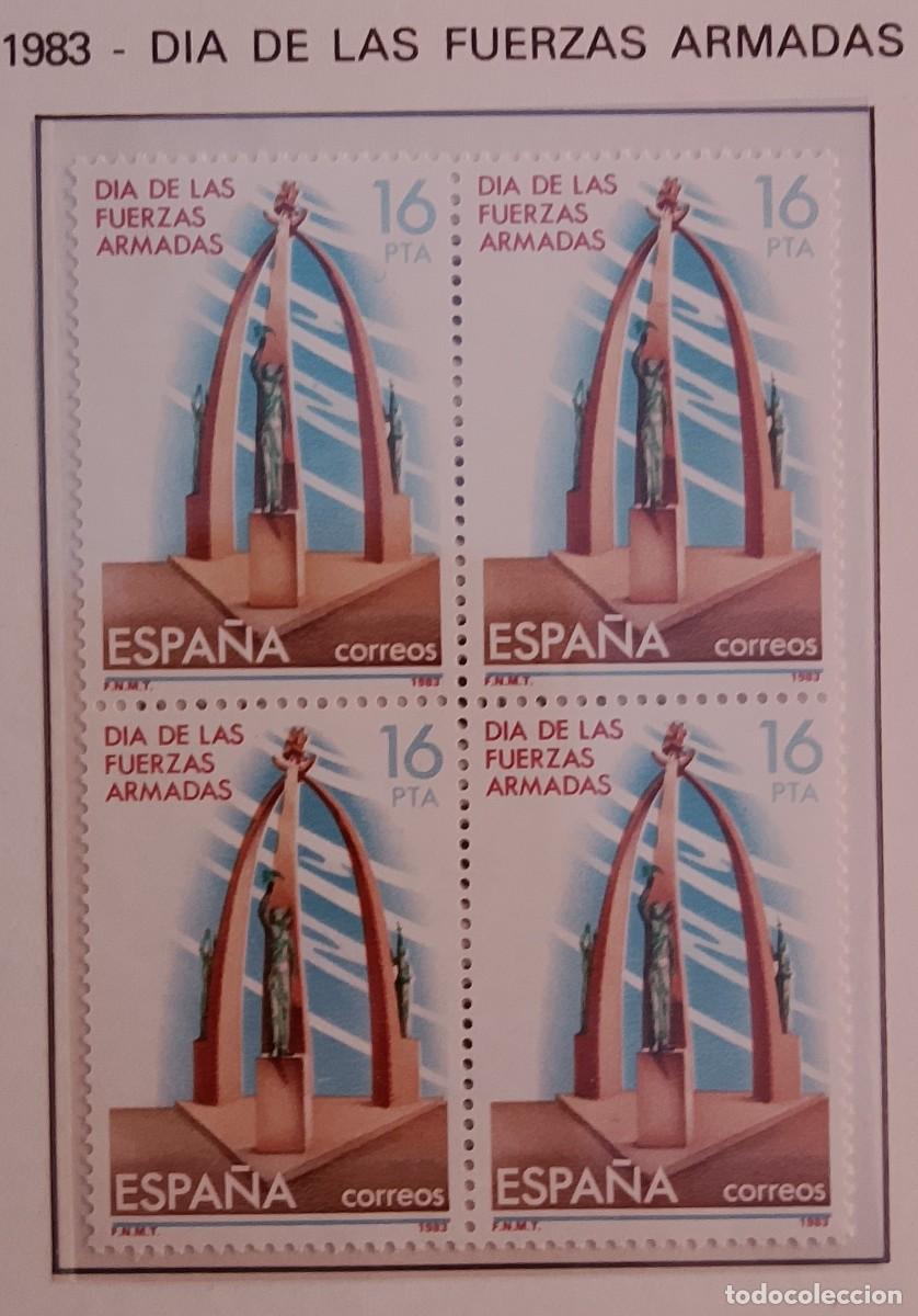 Sellos: Sellos Bloques de 4. Edifil 2710. D&iacute;a de las Fuerzas Armadas. A&ntilde;o 1983.