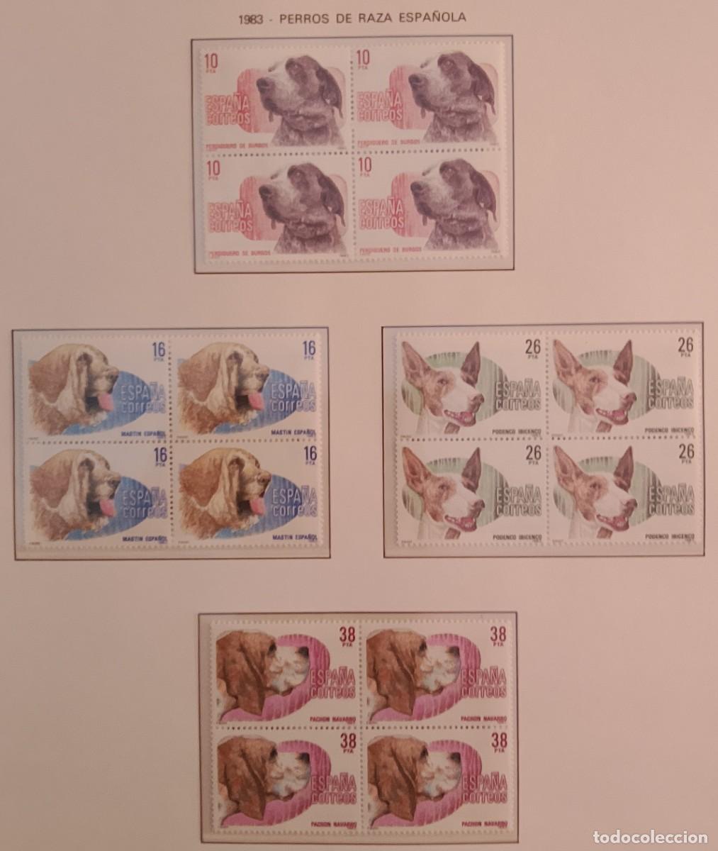 Selos: Sellos Bloques de 4. Edifil 2711/14. Perros de Raza Espa&ntilde;ola. A&ntilde;o 1983.
