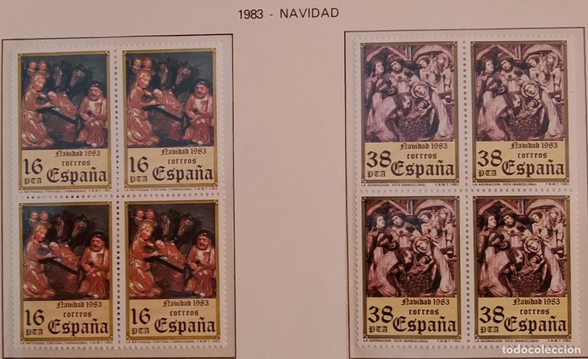 Stamps: Sellos Bloques de 4. Edifil 2729/30. Navidad (XXVI Serie). A&ntilde;o 1983.