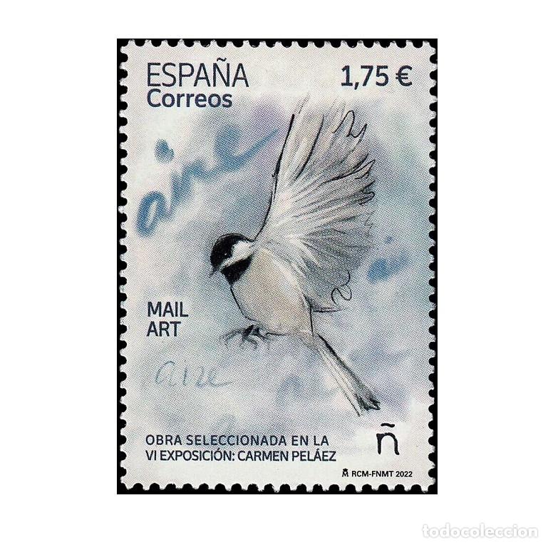 Sellos: Edifil 5568 MNH VI Internacional Exibicion Arte Postal SIN FIJA SELLO Espa&ntilde;a 2022