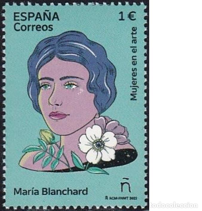 Sellos: Edifil 5612 MNH Maria Blanchard Artista SIN FIJA SELLO Espa&ntilde;a 2022