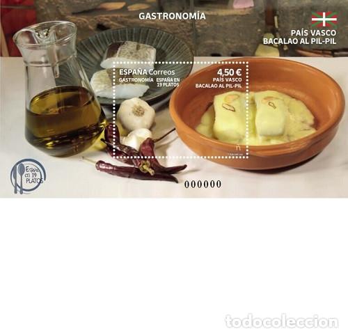 Sellos: Edifil 5616 MNH Bacalao al Pil Pil Pais Vasco SIN FIJA SELLO Espa&ntilde;a 2022