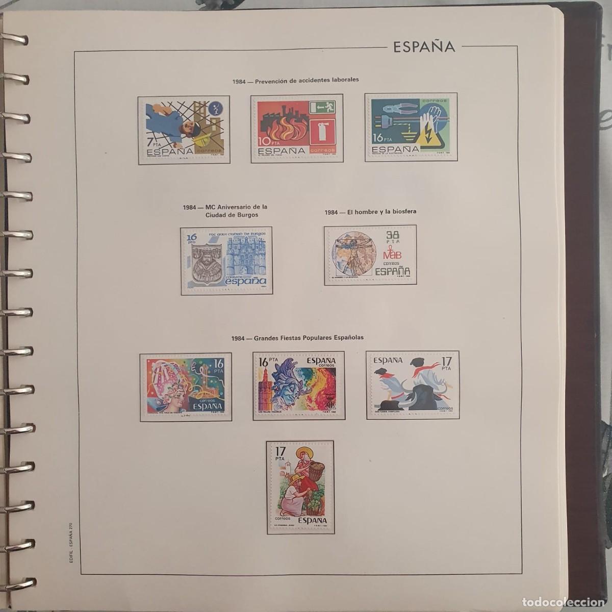Sellos: A&Ntilde;O COMPLETO ESPA&Ntilde;A 1984 EDIFIL 2732 ** A 2777 **MONTADO HOJAS EDIFIL
