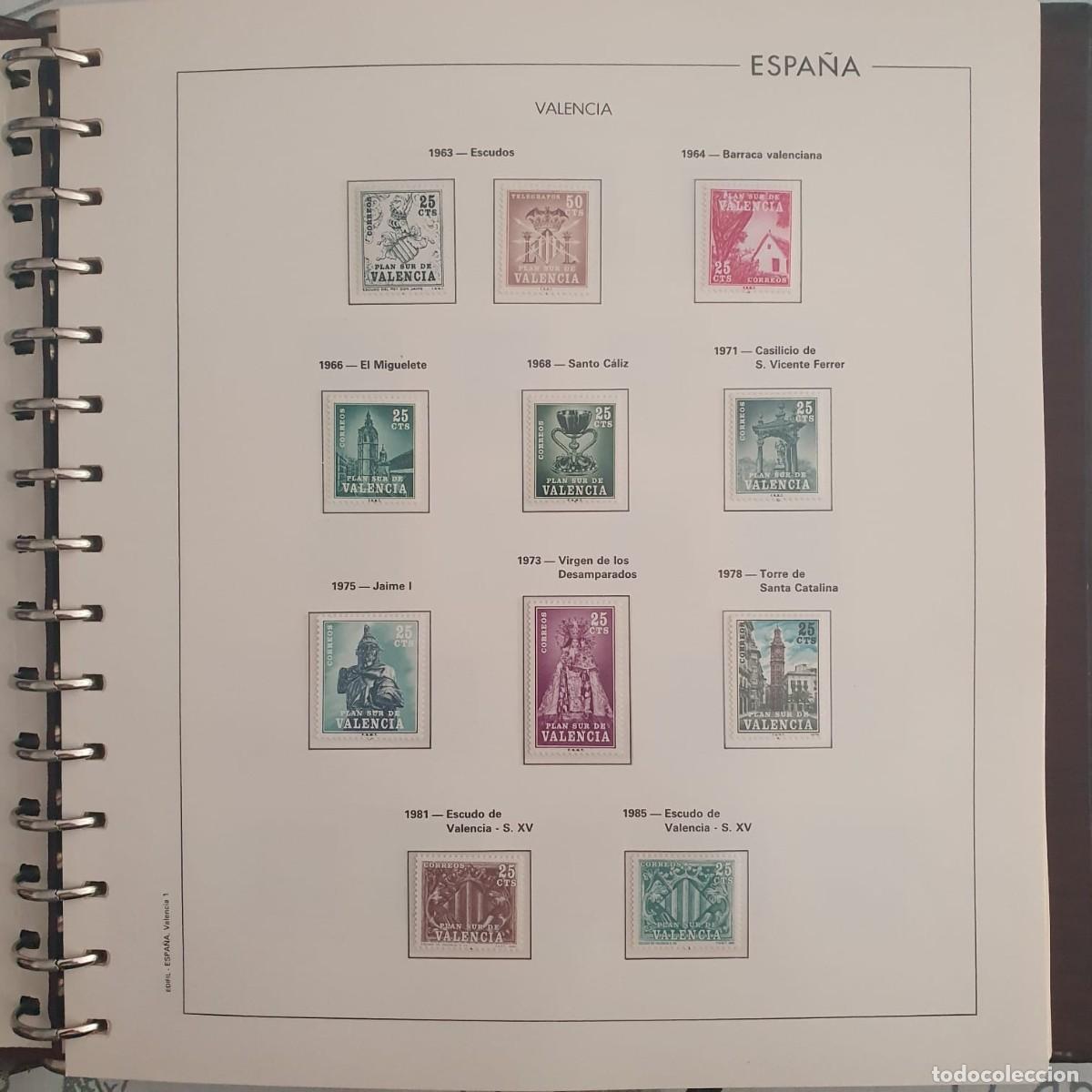 Selos: SERIE COMPLETA VALENCIA EDIFIL 1 A 11 ** ESPA&Ntilde;A 1963 A 1985 MONTADA