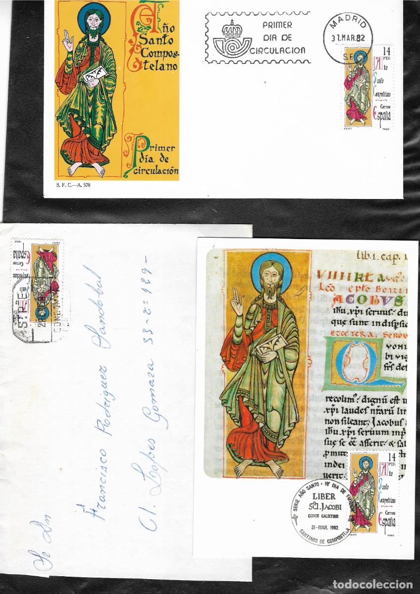 Sellos: SPD, Tarjeta y carta 1982. a&ntilde;o santo Compostelano Edifil 2649