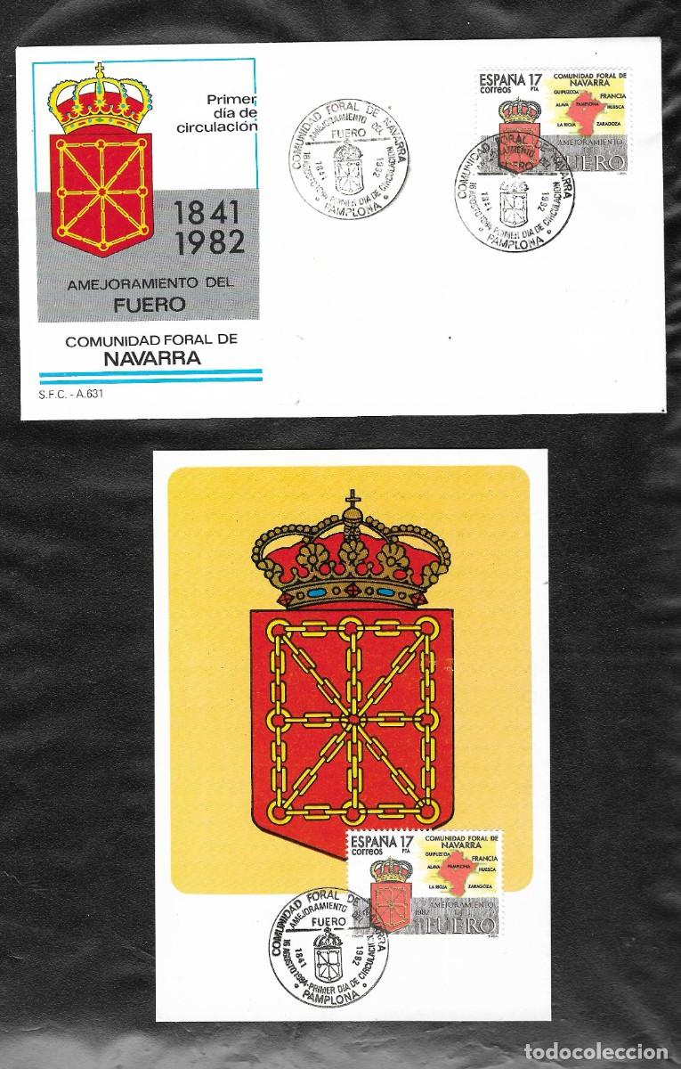 Sellos: SPD y Tarjeta. Fuero de Navarra. 1982