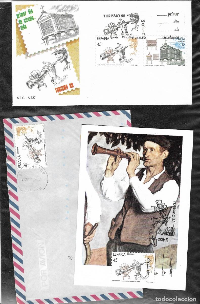 Stamps: SPD tarjeta y carta Turismo 88. 1988