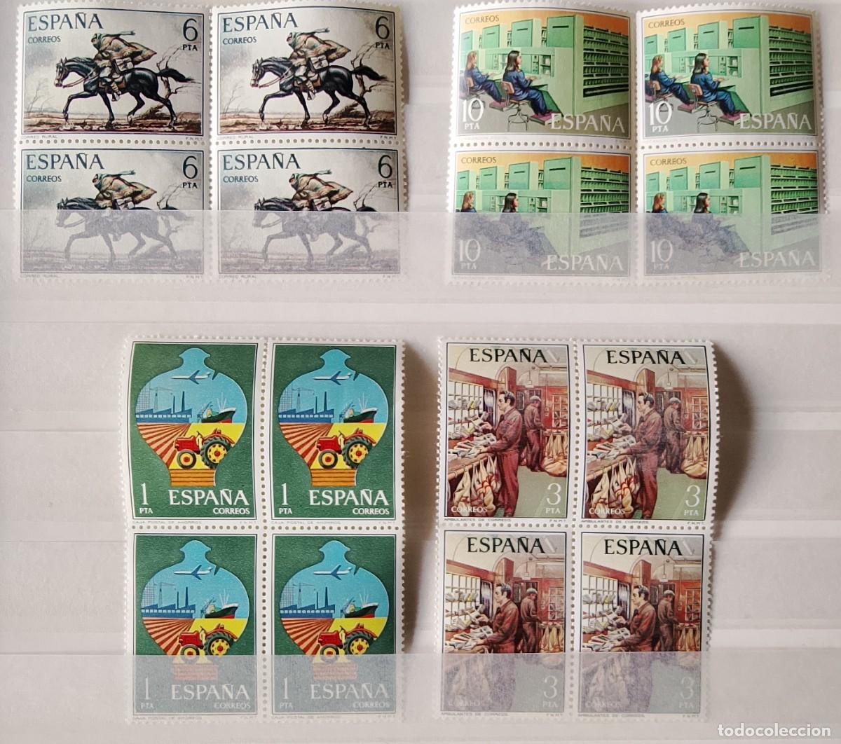 Sellos: Sellos Bloques de 4. Edifil 2329/32. Servicios de Correos. A&ntilde;o 1976.