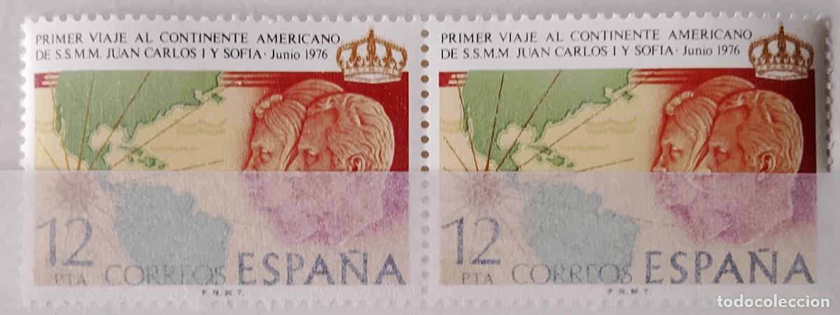 Francobolli: Sellos Bloques de 2. Edifil 2333. Primer Viaje al Continente Americano de SS.MM. Juan Carlos I Sof&iacute;a