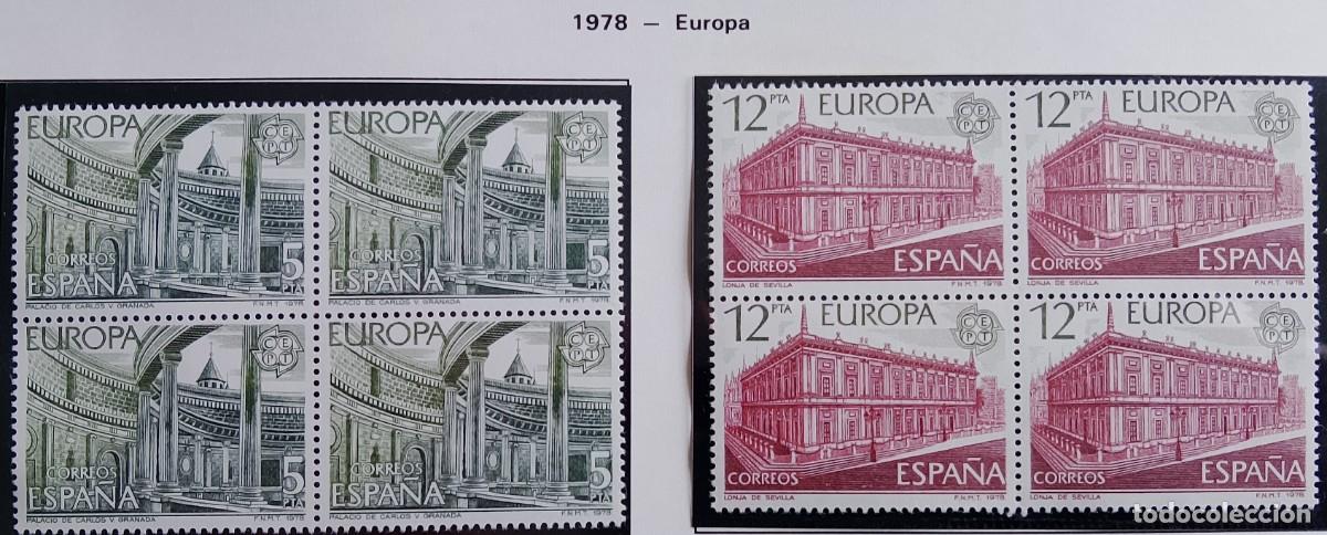 Briefmarken: Sellos Bloques de 4. Edifil 2474/75. Europa (XIX Serie). A&ntilde;o 1978.