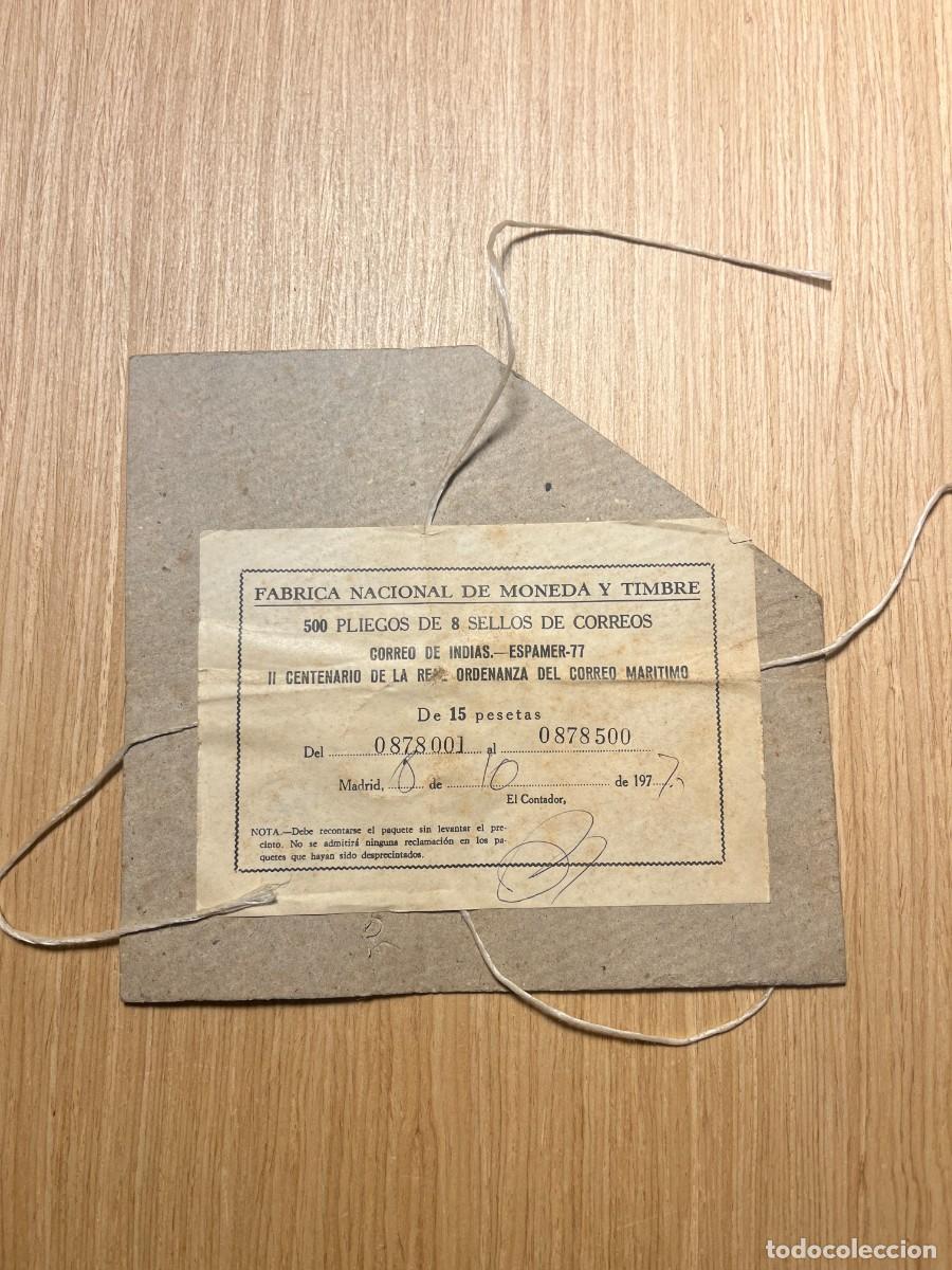Sellos: 500 pliegos del II Centenario de la Real Ordenanza del Correo Maritimo, Correo de Indias
