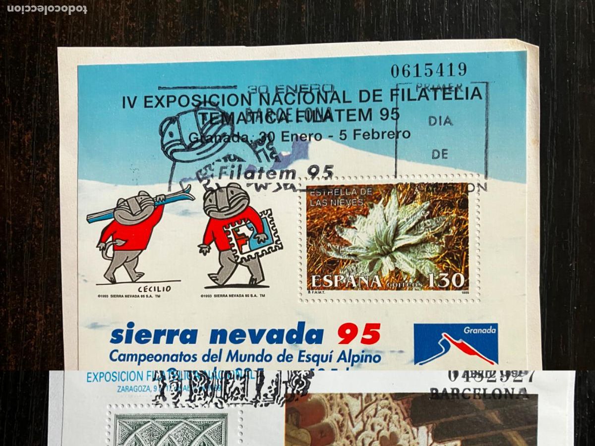 Sellos: Filatem 95 Granada - HB Hojita bloque 1995 - Usada matasellos primer d&iacute;a - Edifil 3340