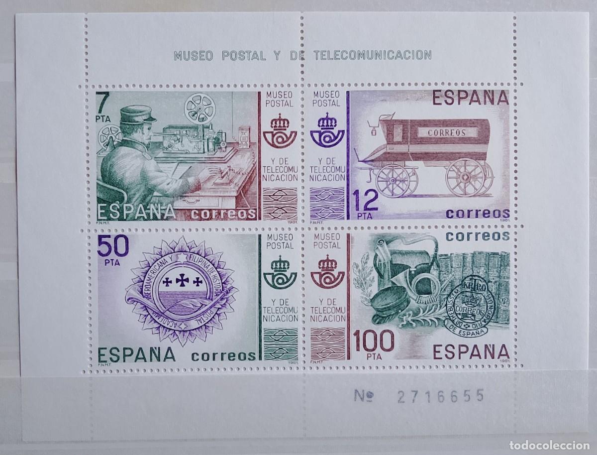 Briefmarken: Sellos Hoja bloque. Edifil 2637. Museo Postal y de Telecomunicaciones. A&ntilde;o 1981.