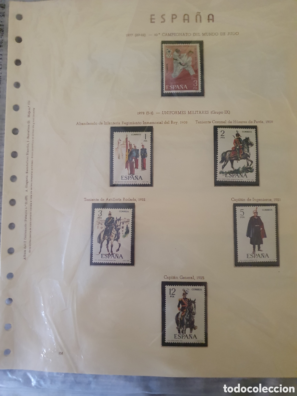 Briefmarken: A&ntilde;o 1978. Montado en hojas Olegario de 15 anillas. Incompleto