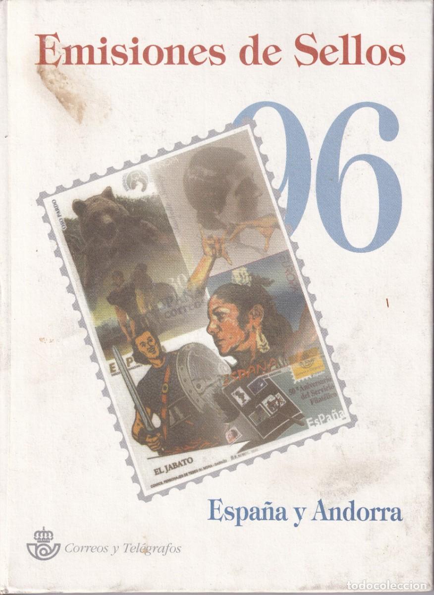 Timbres: ALBUM DE SELLOS DE CORREOS DEL A&Ntilde;O 1996 CON TODOS LOS SELLOS DE ESPA&Ntilde;A Y ANDORRA (COMPLETO)