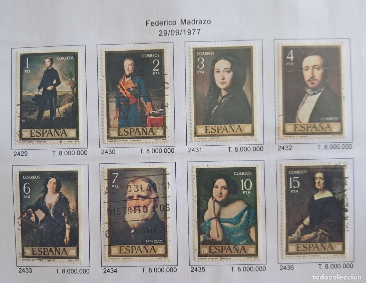 Sellos: serie completa de sellos de Espa&ntilde;a usados, pintor Federico Madrazo, edifil 2429-2436, a&ntilde;o 1977.