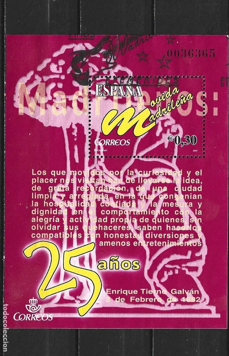 Sellos: ESPA&Ntilde;A HOJA BLOQUE EDIFIL NUM. 4320 USADA