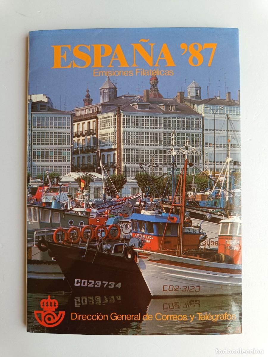 Sellos: A&Ntilde;O COMPLETO EMISIONES FILAT&Eacute;LICAS ESPA&Ntilde;A 1987 NUEVOS SIN FIJASELLOS EN LIBRO DE CORREOS