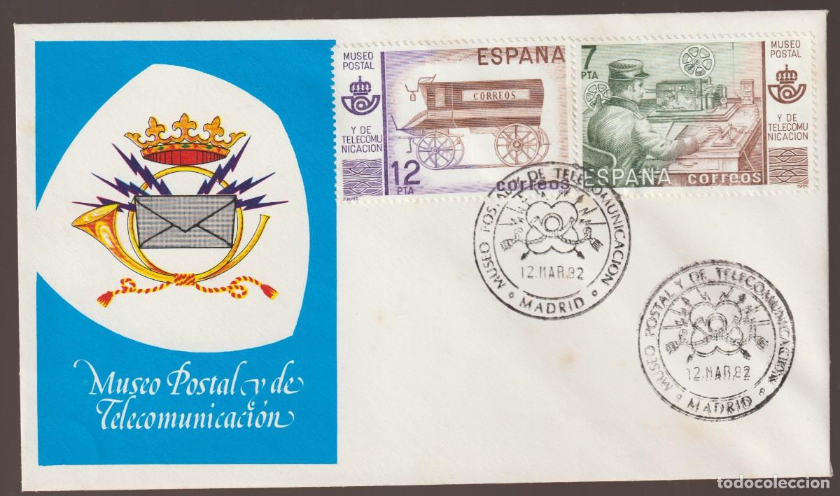 Sellos: Espa&ntilde;a Spain 1982 - Museo postal de telecomunicaciones sobre de primer dia