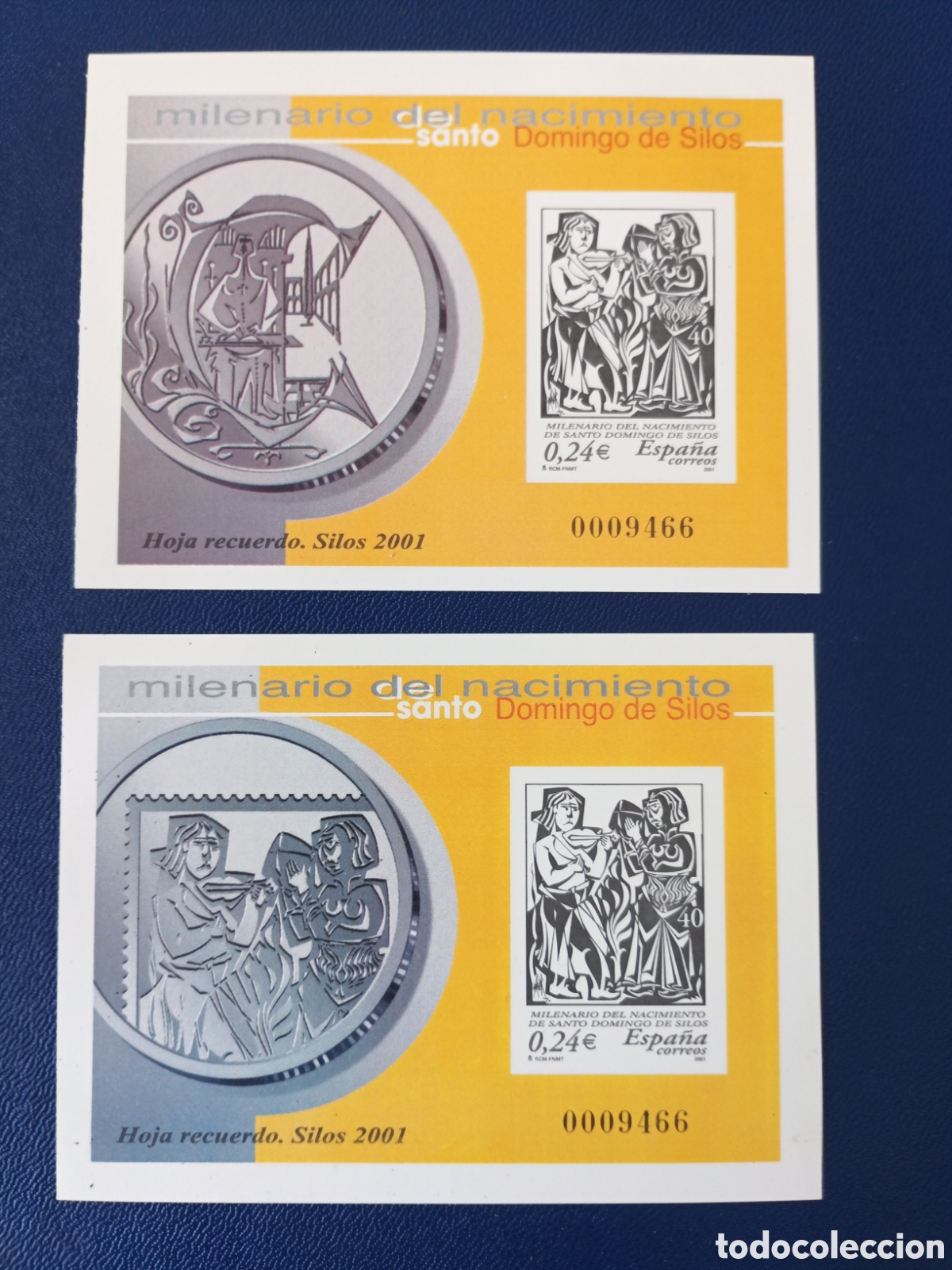 Sellos: HOJAS RECUERDO ESPA&Ntilde;A MNH 2001 JUEGO 2 HOJITAS MONASTERIO SANTO DOMINGO DE SILOS