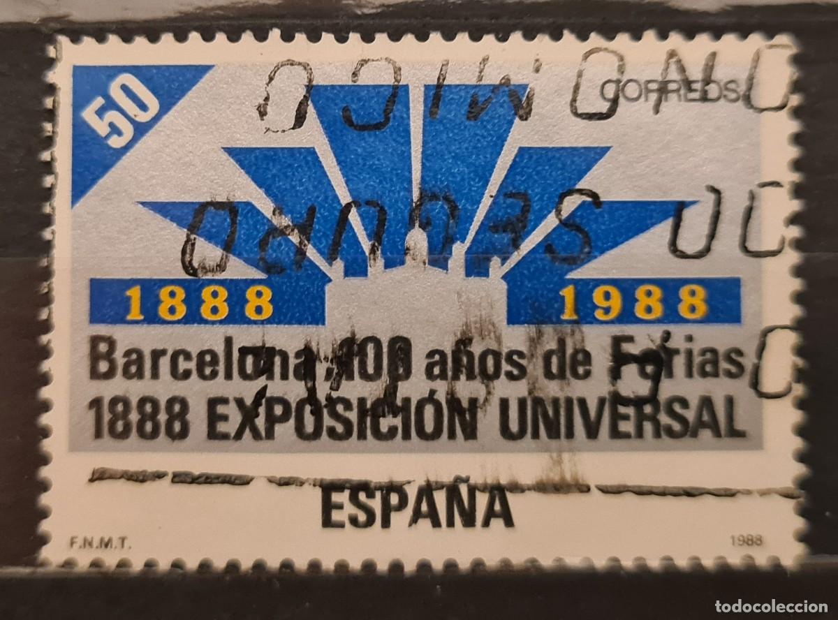 Stamps: Sello usado de Espa&ntilde;a 1988: Centenario de la Exposici&oacute;n Universal de Barcelona