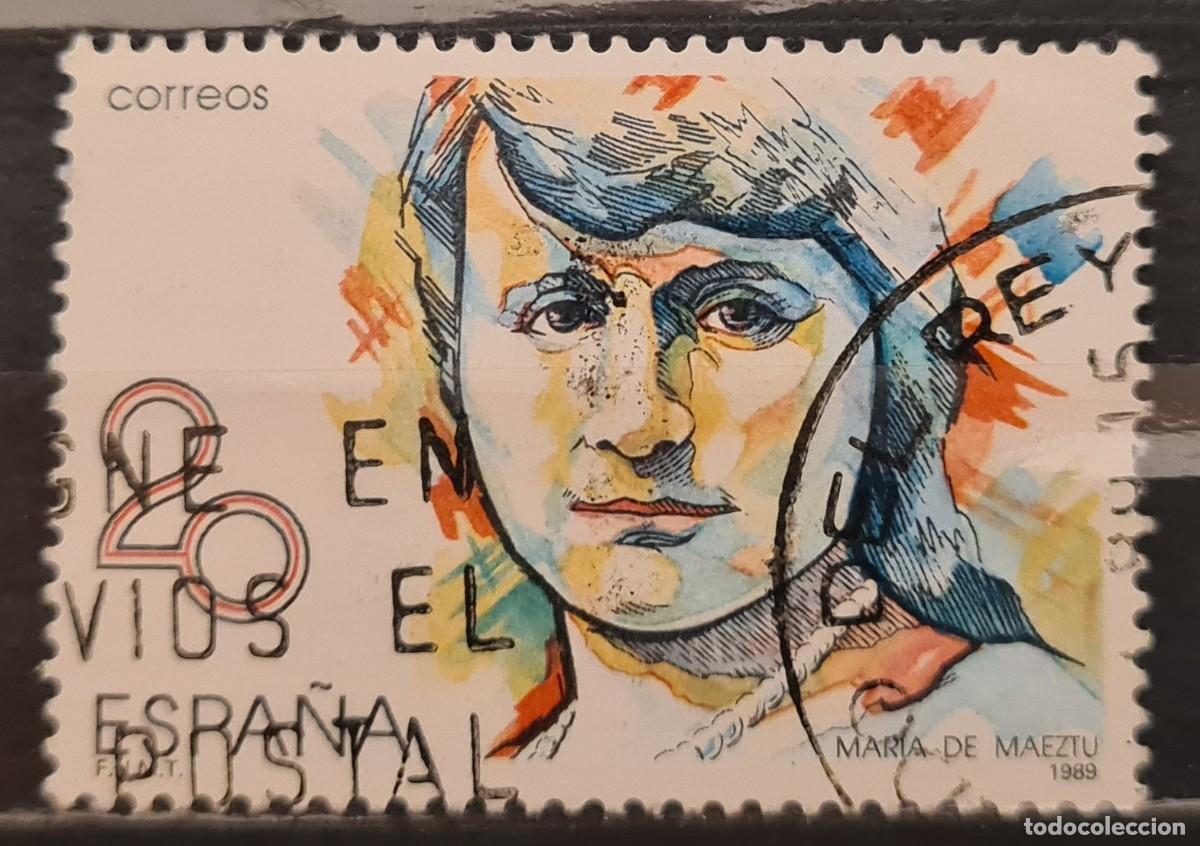 Francobolli: Sello usado de Espa&ntilde;a 1989. Mujeres c&eacute;lebres espa&ntilde;olas: Mar&iacute;a de Maetzu