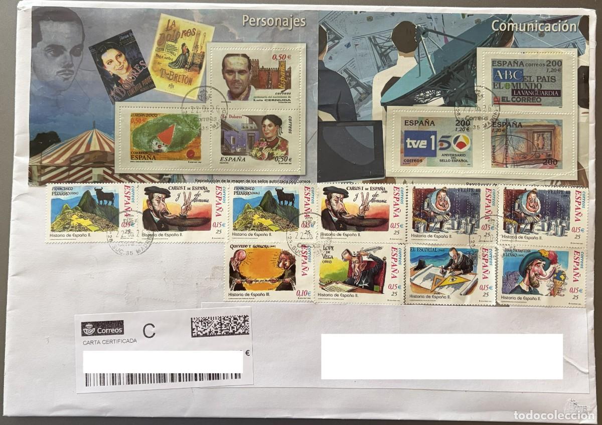 Sellos: ESP286, ESPA&Ntilde;A, SPAIN, CARTA CERTIFICADA CIRCULADA. FRANQUEO MIXTO: REPRODUCCIONES FILATELICAS Y SEL