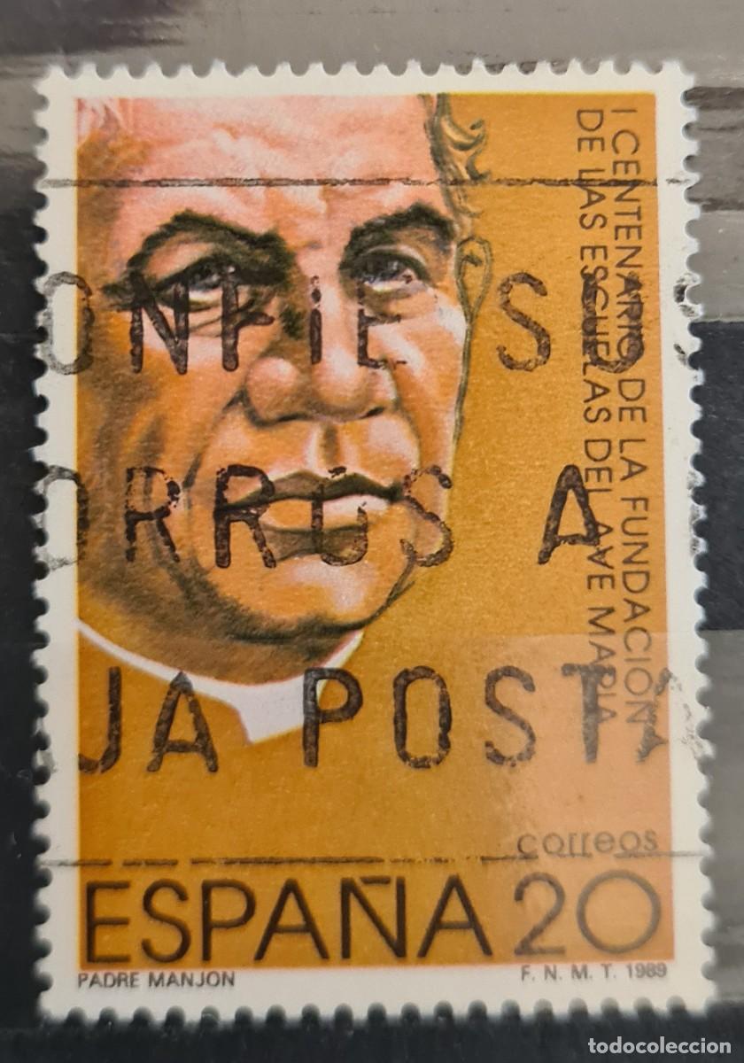 Francobolli: Sello usado de Espa&ntilde;a 1989: Centenario de la fundaci&oacute;n de las Escuelas del Ave Mar&iacute;a