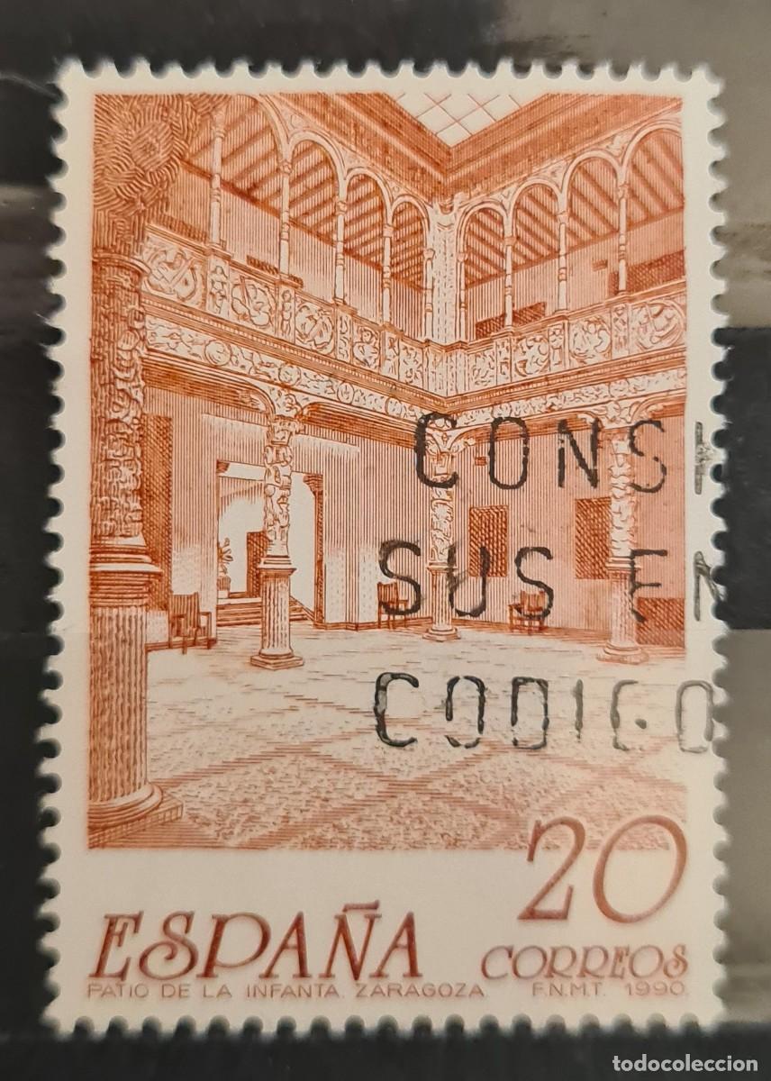 Francobolli: Sello usado de Espa&ntilde;a 1990: Exposici&oacute;n filat&eacute;lica nacional, en Zaragoza