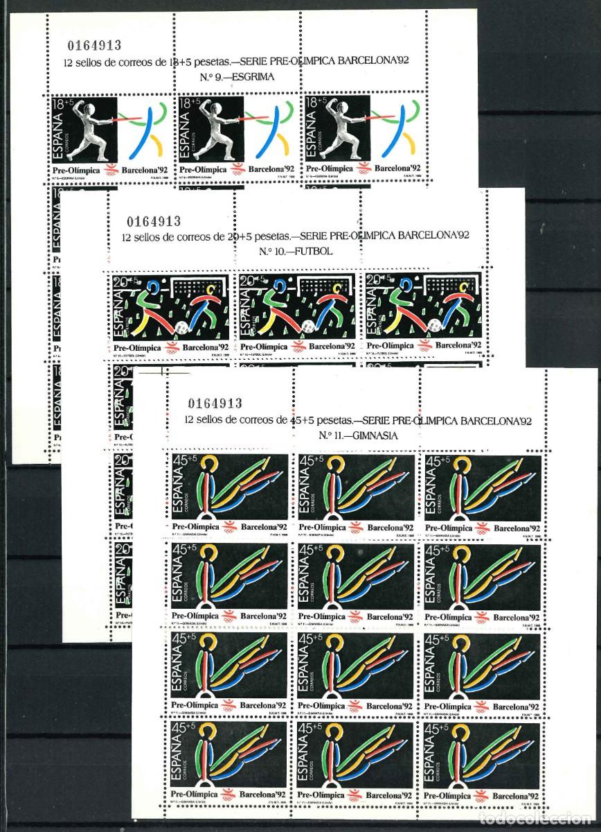 Sellos: Espa&ntilde;a 1989. Minipliegos 3-4-5. III serie Pre-Ol&iacute;mpica. Edifil 3025/27** MNH- R64