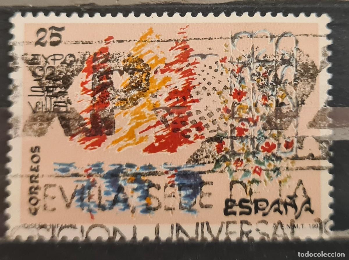 Stamps: Sello usado de Espa&ntilde;a 1992: Expo 92 Sevilla