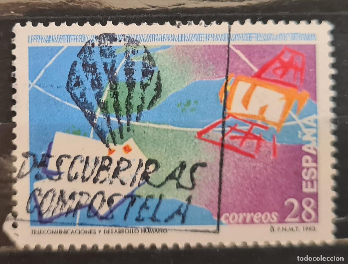 Stamps: Sello usado de Espa&ntilde;a 1993: D&iacute;a Mundial de las Telecomunicaciones