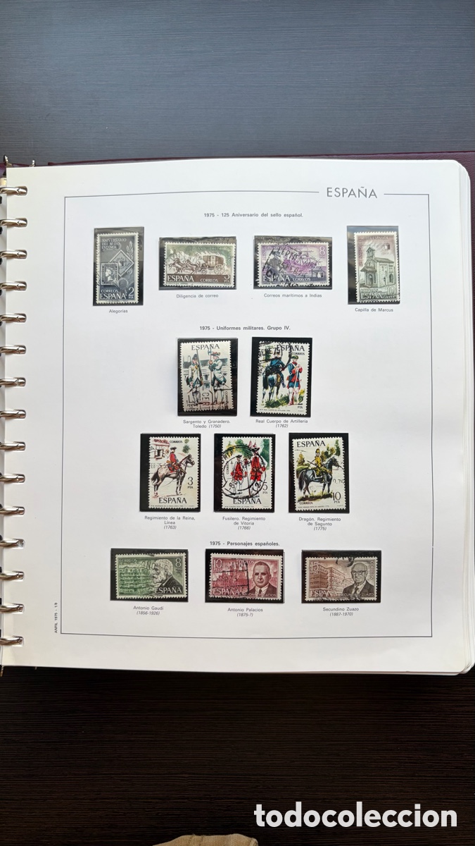 Sellos: GRAN COLECCION SELLOS ESPA&Ntilde;A &Aacute;LBUM 1975/1986 USADO