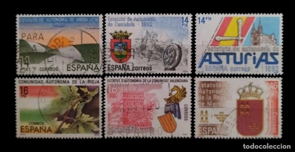 Sellos: ESPA&Ntilde;A 1983 Estatutos de Autonom&iacute;a. SERIE COMPLETA. USADO.