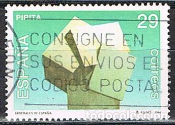 Sellos: Edifil N&ordm; 3285, Minerales: pirita, usado