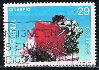 Sellos: Edifil N&ordm; 3283, Minerales: Cinabrio, usado