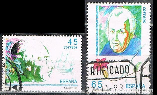 Briefmarken: EDIFIL 3267/8, EXPLORADORES Y NAVEGANTES: ALEJANDRO MALASPINA Y CELESTINO MONS, USADO SERIE COMPLETA
