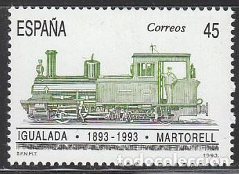 Francobolli: EDIFIL 3265, Centenario del Ferrocarril Igualada-Martorell, nuevo ***