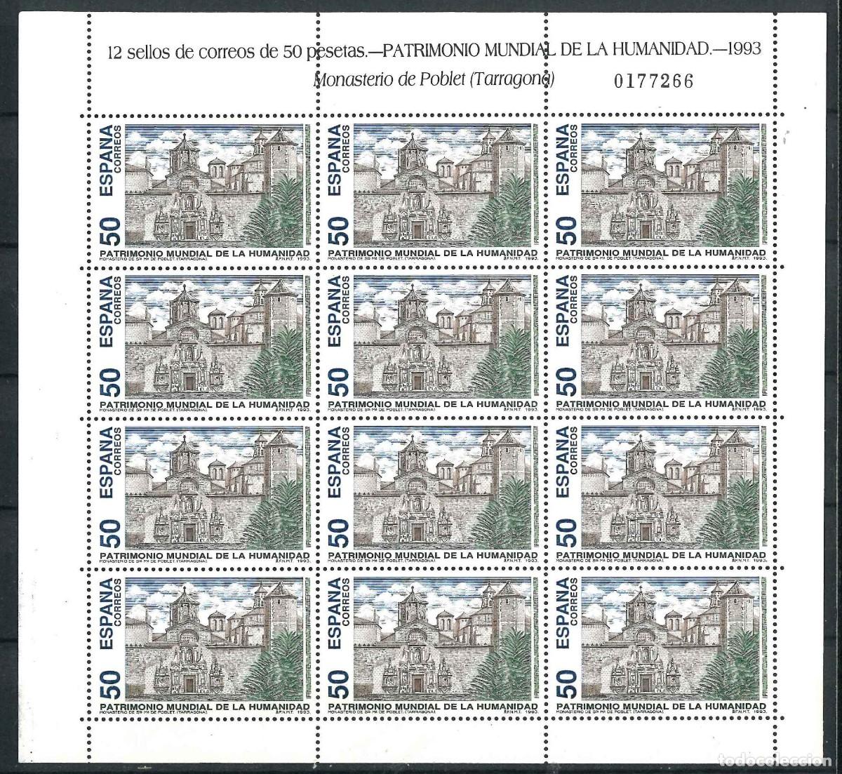 Sellos: Espa&ntilde;a 1993. Minipliego 46. Patrimonio Mundial. Edifil 3276** MNH- R77