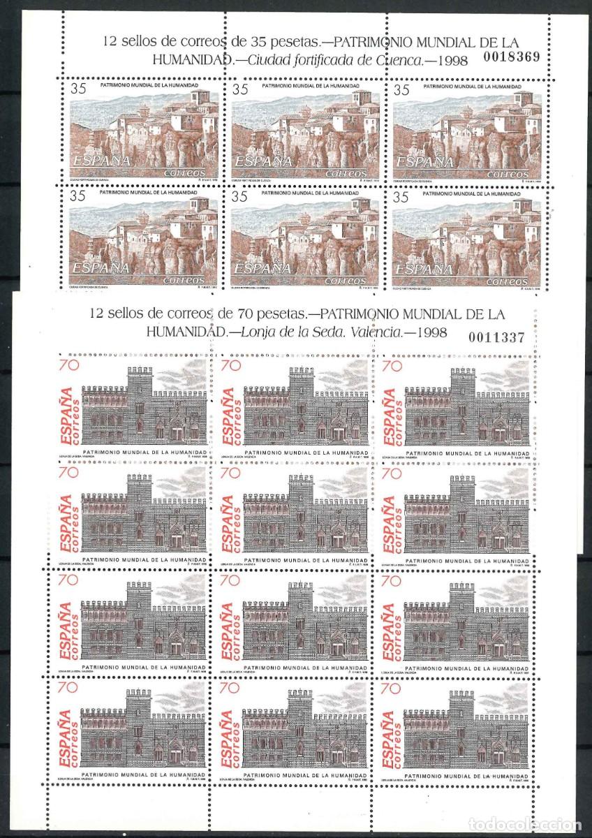 Sellos: Espa&ntilde;a 1998. Minipliegos 60-61. Patrimonio Mundial. Edifil 3558/59** MNH- R83