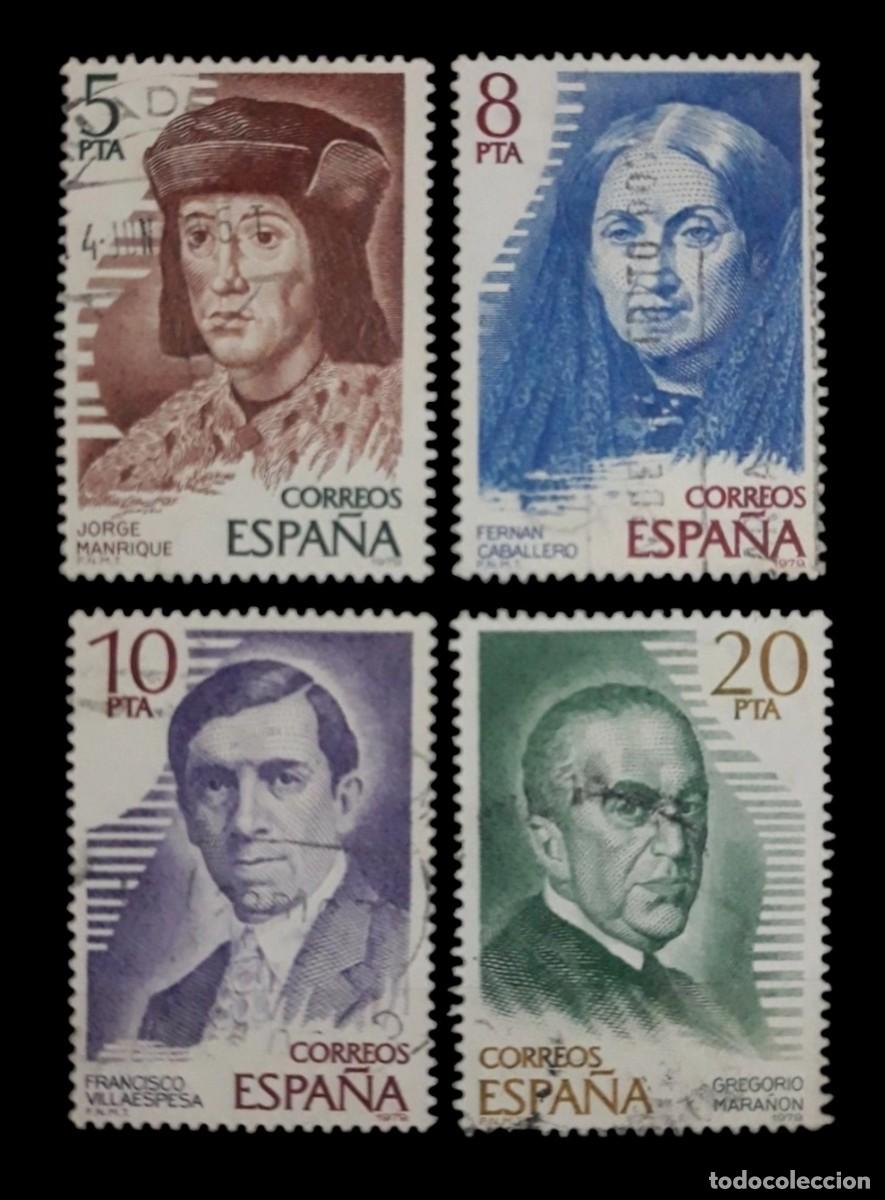 Sellos: ESPA&Ntilde;A 1979 Personajes. SERIE COMPLETA. USADO.