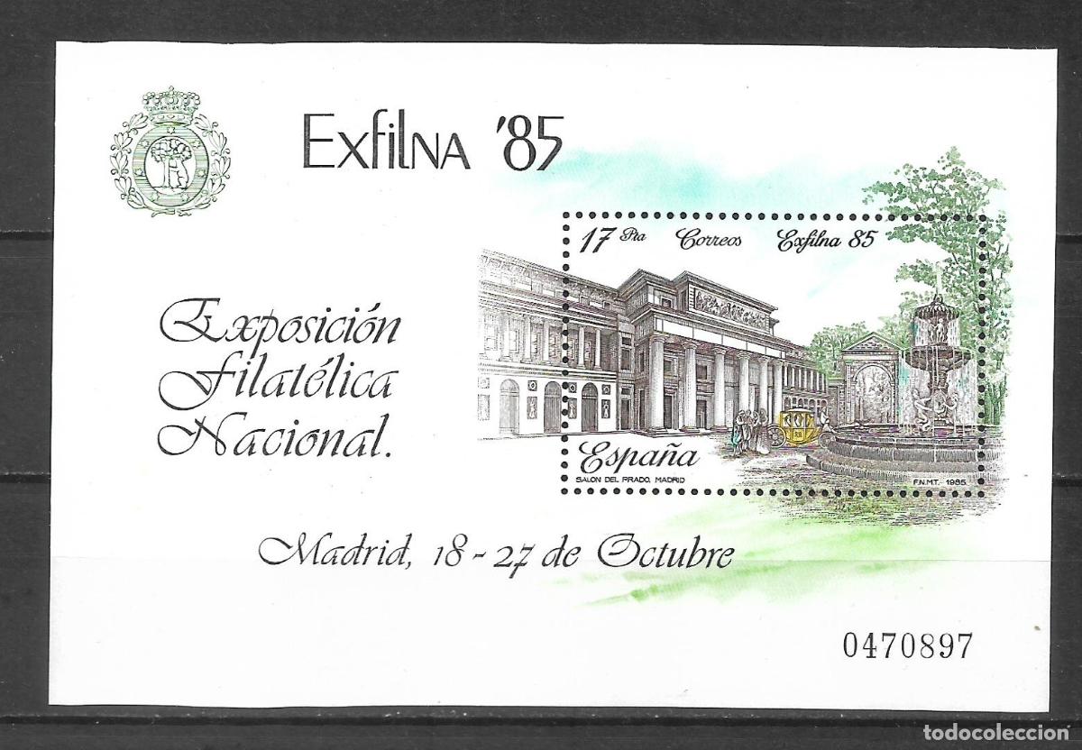 Sellos: espa&ntilde;a 1985 hoja bloque edifil 2814 ** mnh - 27/14