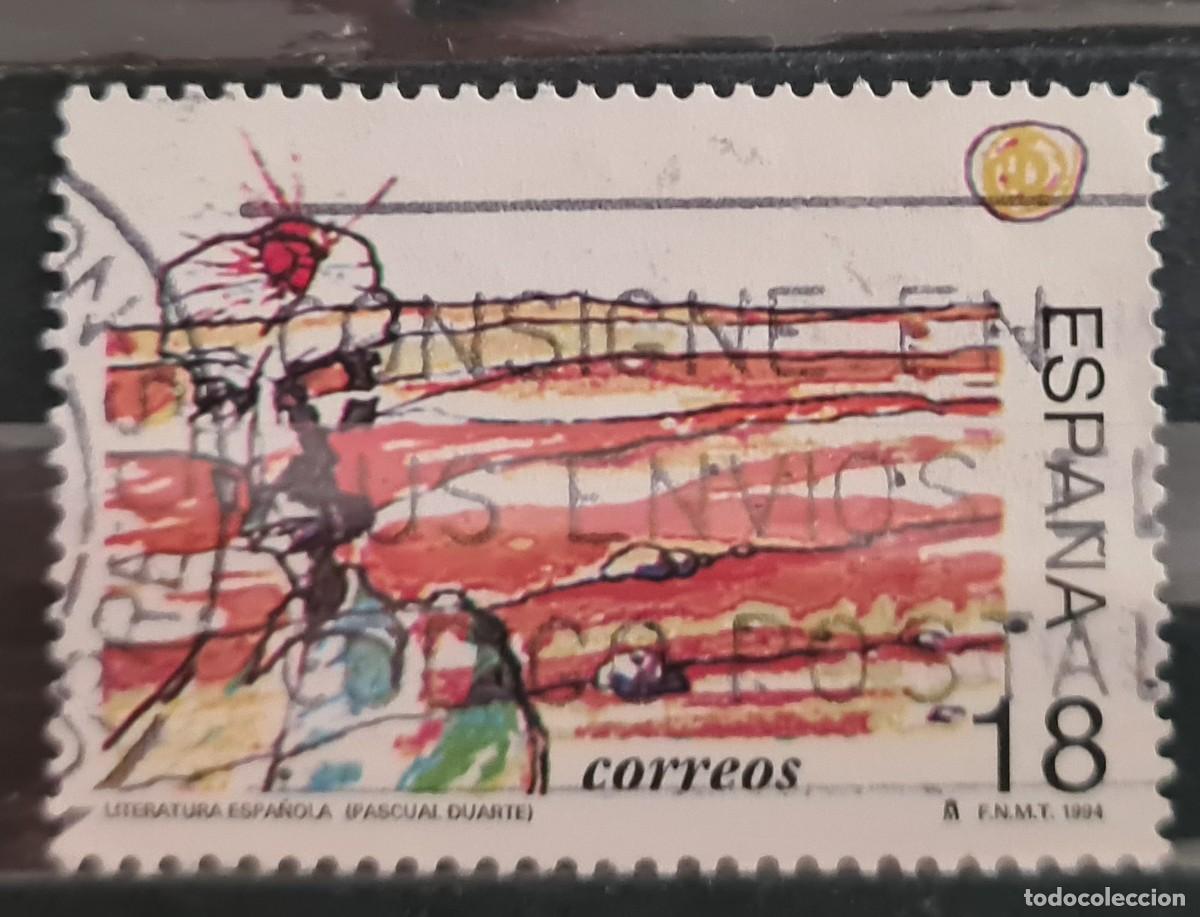 Sellos: Sello usado de Espa&ntilde;a 1994. Literatura espa&ntilde;ola: la familia de Pascual Duarte