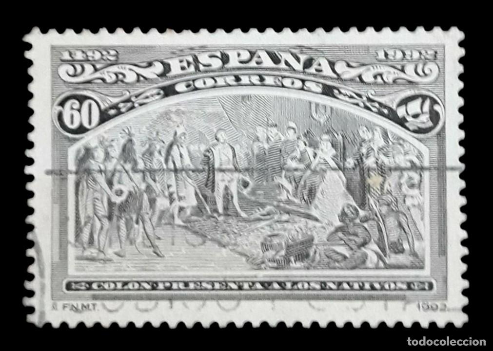 Sellos: ESPA&Ntilde;A 1992 Descubrimiento de Am&eacute;rica - Col&oacute;n. Procedente de hojita. USADO.