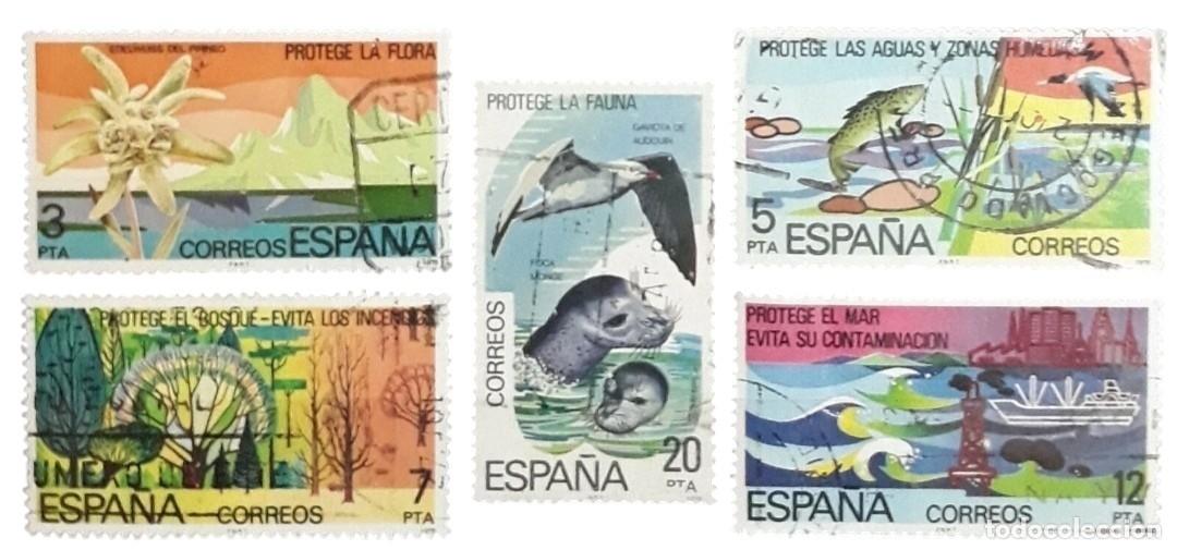 Sellos: ESPA&Ntilde;A 1978 Protecci&oacute;n de la naturaleza. SERIE COMPLETA. USADO.