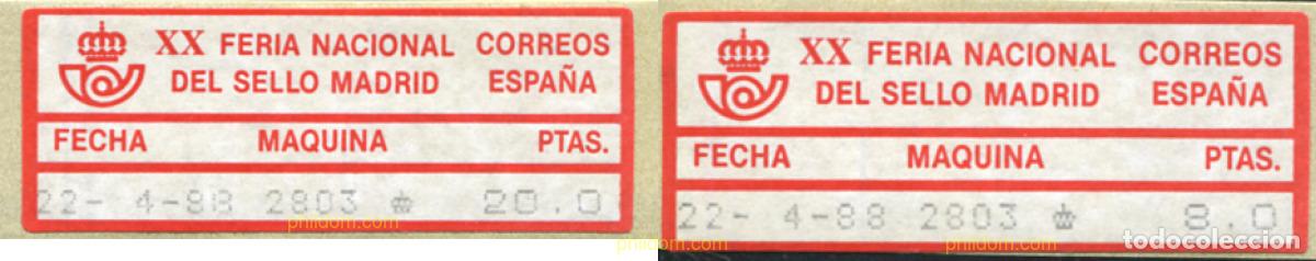 Sellos: 739479 MNH ESPA&Ntilde;A 1988 XX FERIA NACIONAL DEL SELLO MADRID