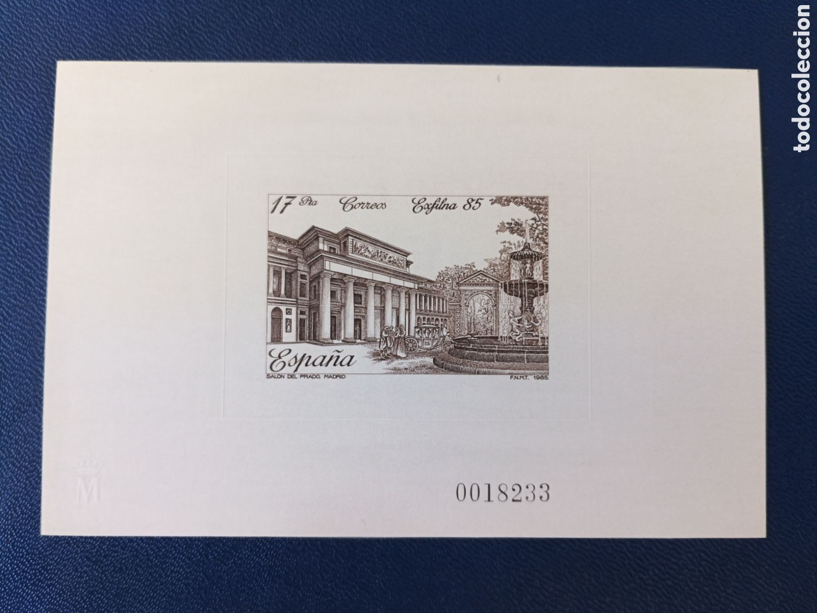 Selos: SELLOS ESPA&Ntilde;A MNH 1985 PRUEBA DE LUJO NUM. 8 EXFILNA MADRID