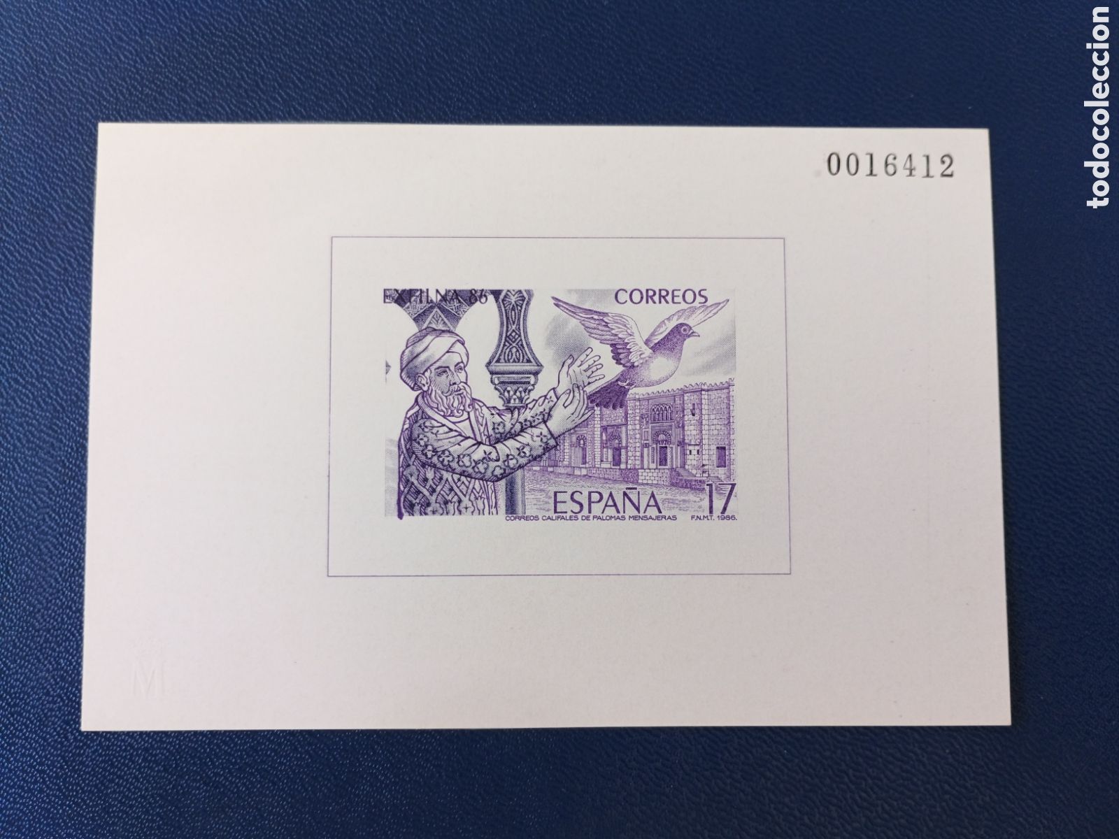 Timbres: SELLOS ESPA&Ntilde;A MNH 1986 PRUEBA LUJO NUM. 10 HOJITA SIN DENTAR EXFILNA 86 C&Oacute;RDOBA